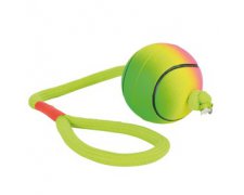 Trixie Assortment Balls on a Rope, Foam Rubber, Floatable Piłki neonowe z gumy na sznurku dla psa 6cm