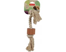 Zolux Wild Zabawka sznurowa z drewnianym krążkiem dla psa 