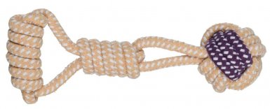 Trixie Piłka Supeł ze sznurka z uchwytem fi 6 cm/23cm