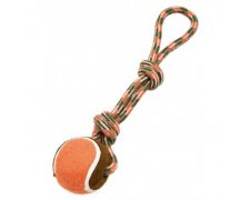 Barry King Zabawka dla psa sznur z piłką tenisową 34cm