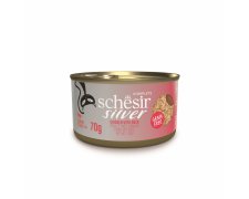 Schesir Silver karma mokra dla kota mus z rozdrobnionym kurczakiem i kaczką 70g