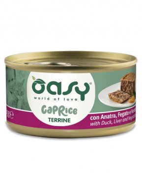 Oasy Caprice Terrine pasztet z kawałkami mięsa i warzyw puszka dla kota 85g