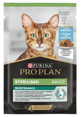 Purina Pro Plan Sterilised saszetka w pasztecie z dorszem dla sterylizowanych kotów 75g