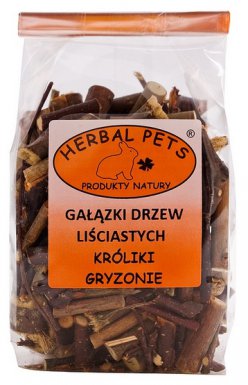 Herbal Pets gałązki drzew liściastych dla gryzonii 75g